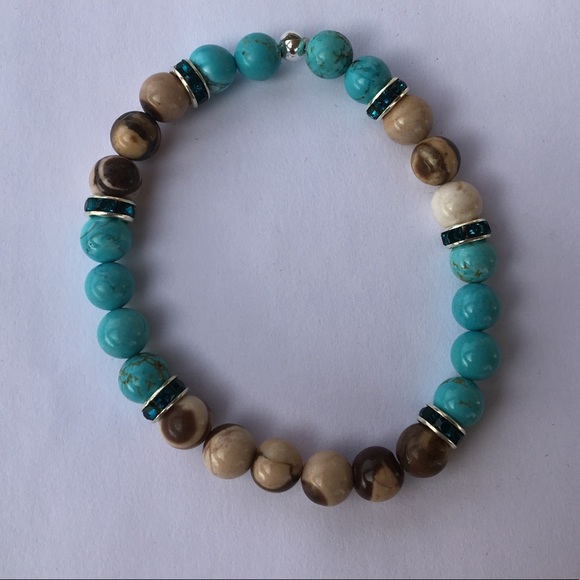 PeaceFrog Jewelry - Turquoise Magnesite Zebra Stone Bracelet